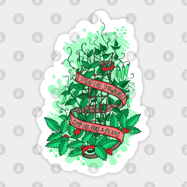 Strawberries Sticker by quakeandquiver